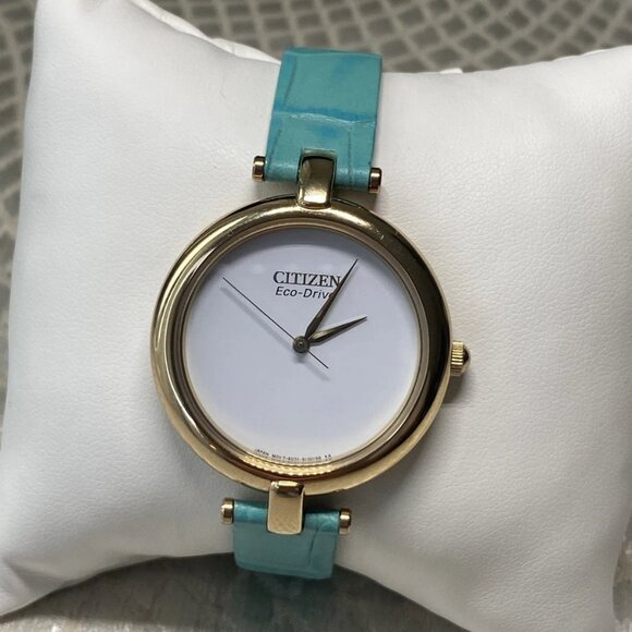 Citizen Eco-Drive Gold Tone Watch Near NOS Original Strap Japan - Picture 11 of 15